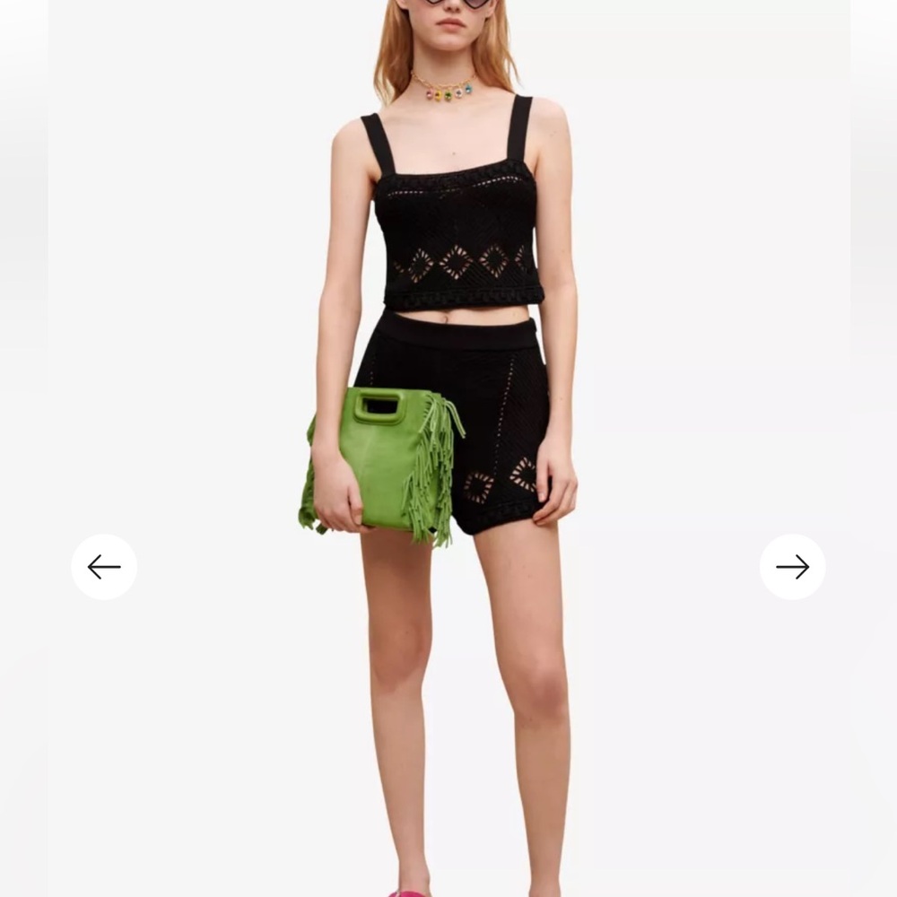 NWT Maje Mayon cropped crochet-knit top - Picture 4 of 5